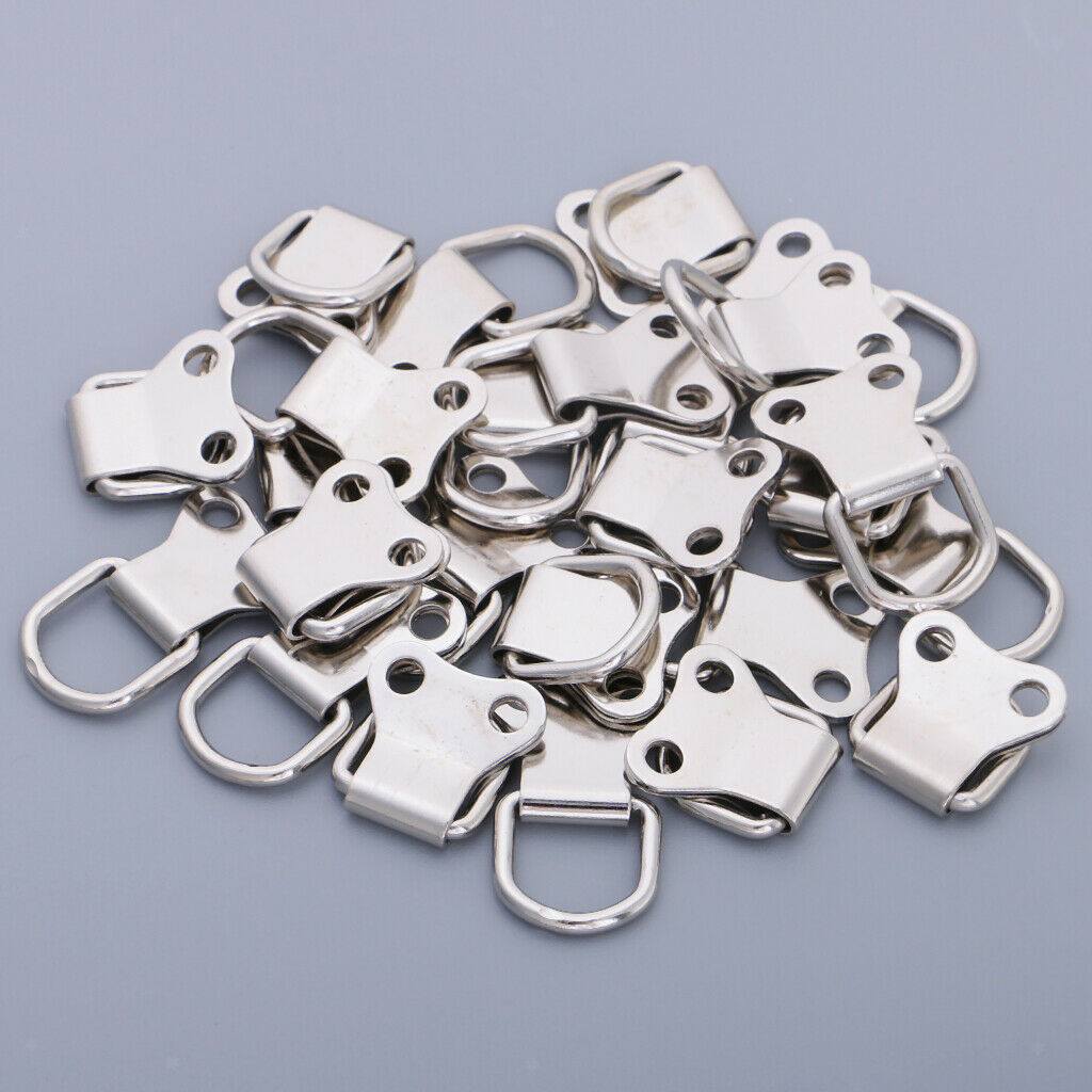 25Pcs   Metal   D -     with   2   Holes   Photo   Picture   Frame   Mirror