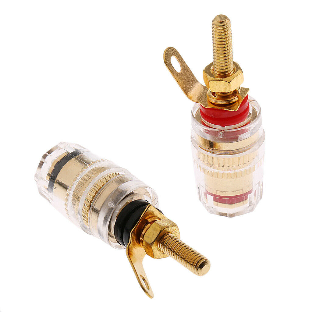 2pcs Mini Binding Post For Speaker Amp Terminal 4mm Banana Plugs