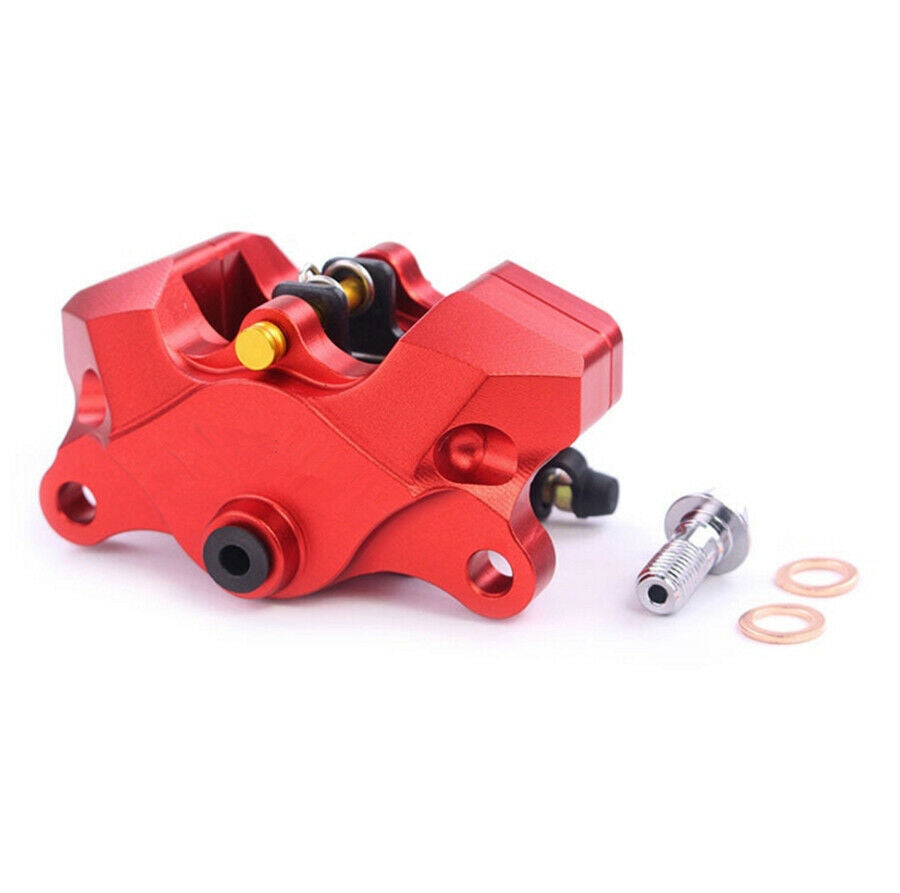 Red CNC Motorcycle Modification Brake Caliper Brake Pads and Banjo Bolt Included