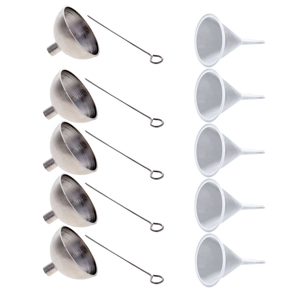 10pcs Perfume Diffuser Atomizers Bottle Liquid Filling Mini Funnel Tool Set