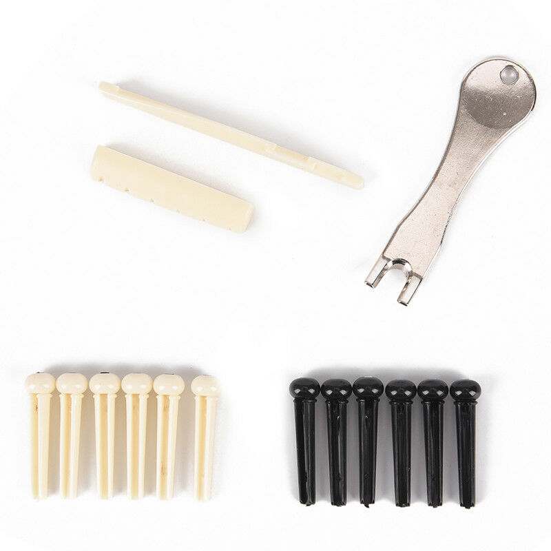 Guitar Bridge Pins Saddle Nut Acoustic Guitar Accessories With Pin PullerHP J Tt