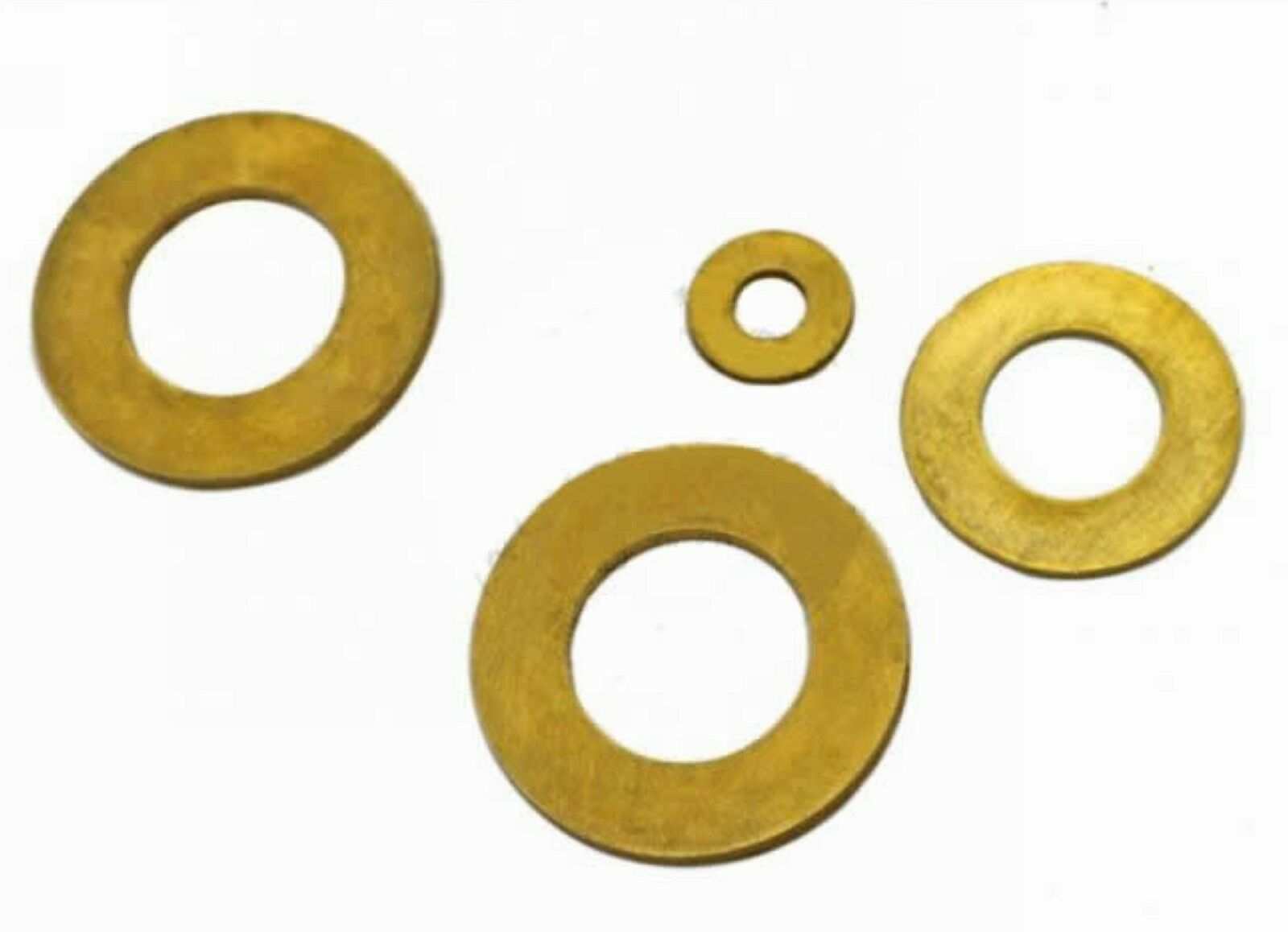 Lot 100 Standard Metric Brass Flat Thick Washers M6(ID)x 12(OD)x 1mm Thick