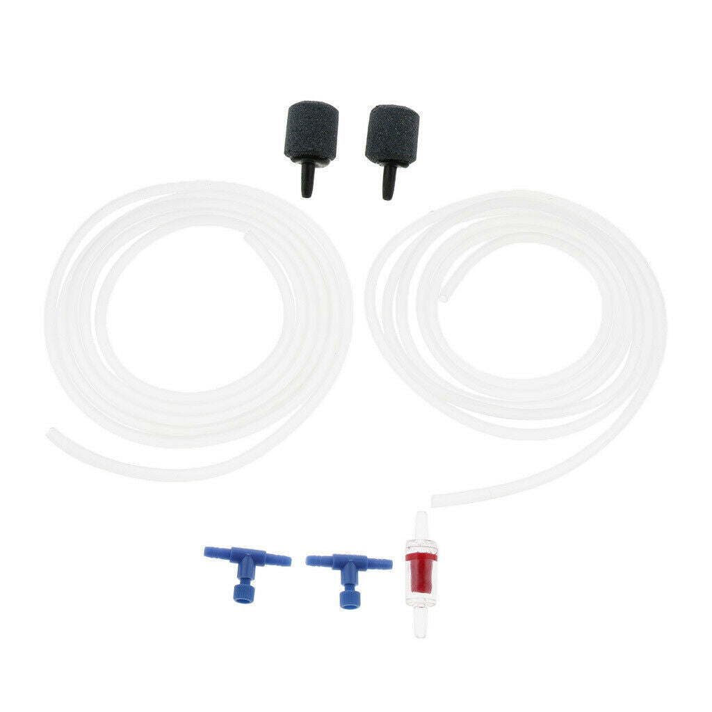Blesiya 2x Aquarium   Tank Air Pump Oxygen Pipe and Accessories Kit