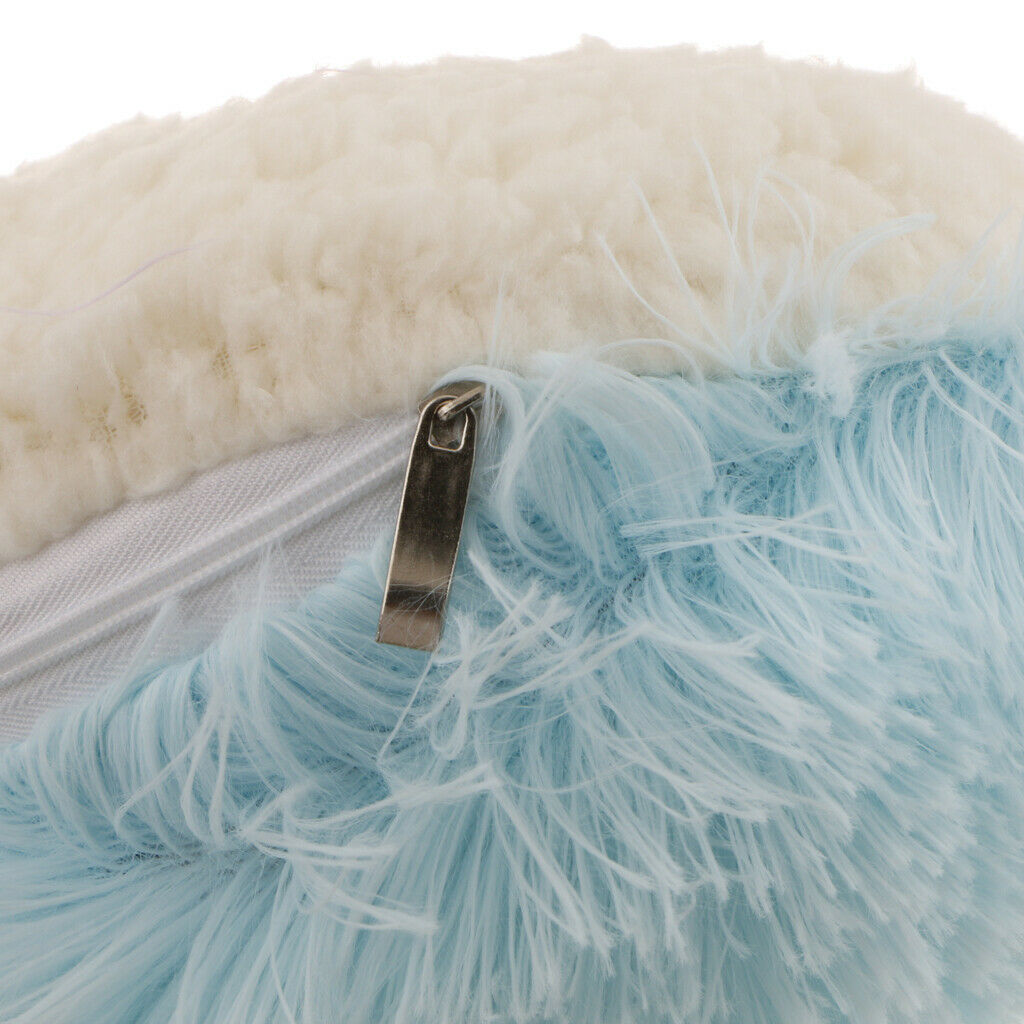 Super Soft Heart-shaped Throw Pillow Home Sofa Car Decorative Pillow Blue+White