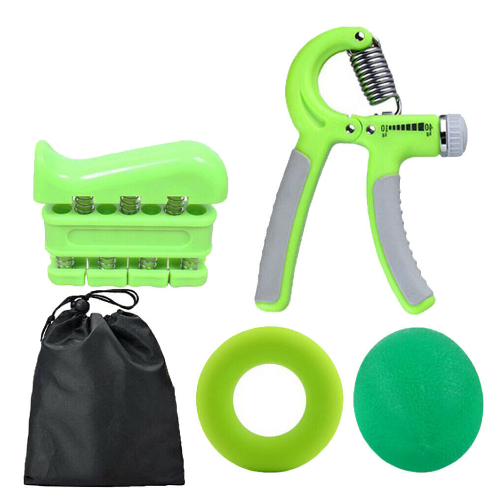 5Pcs Hand Grip Gripper Strengthener Finger Exercise Grip Ball Athletes Green