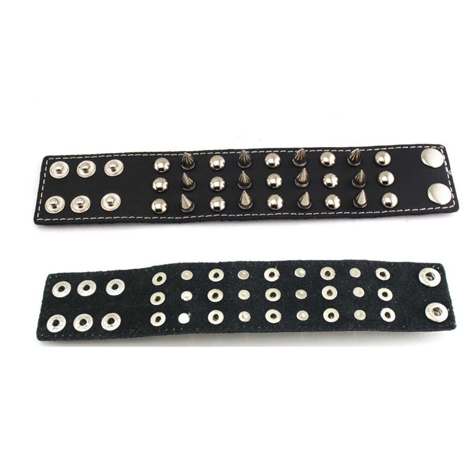 Punk Leather Bracelet Bangle Rivet Stud Spike Rock Cuff Wristband Jewelry Gift