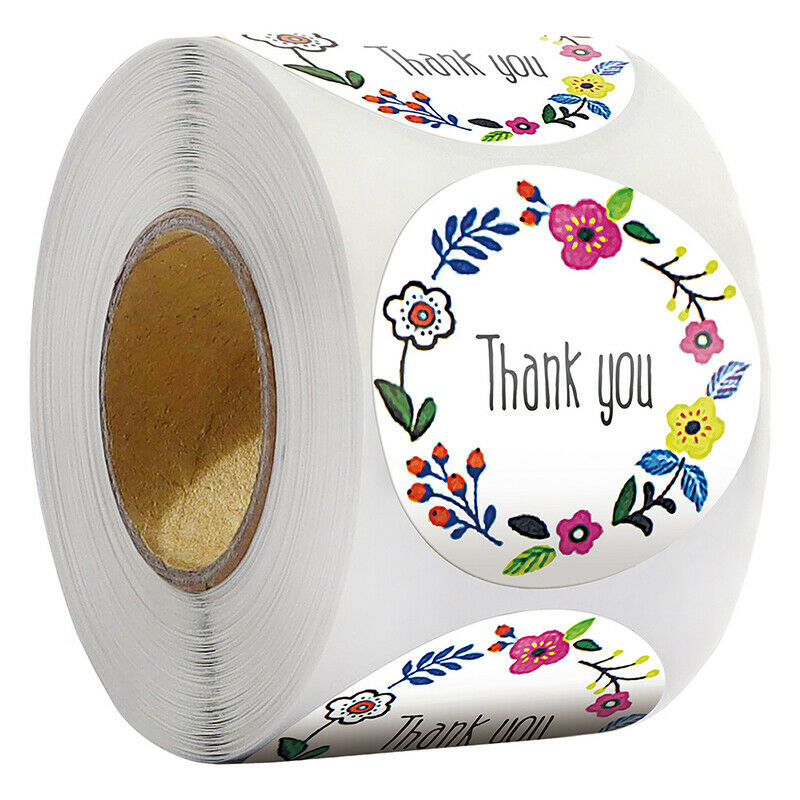 500pcs/roll Thank You Stickers Wedding Party Favor Stationery Sticke.l8