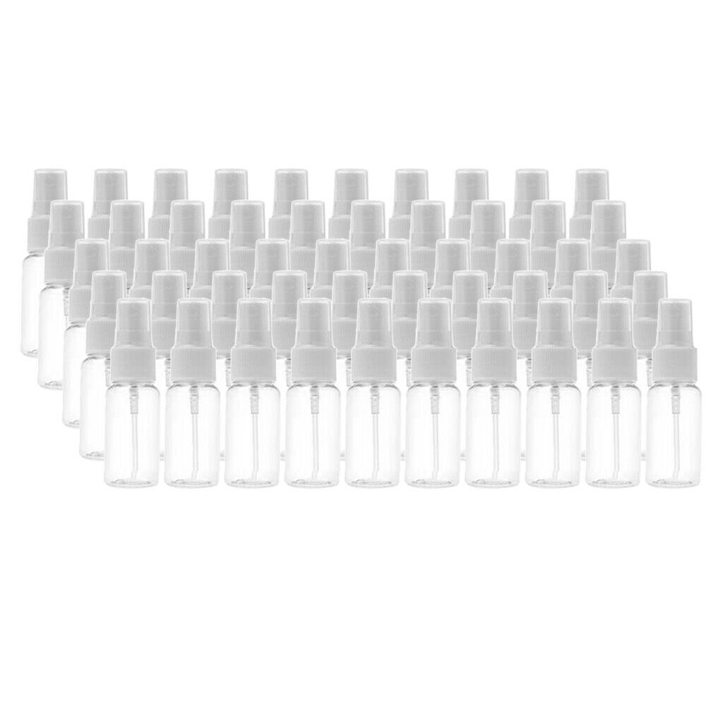 50Pcs 30ml Refillable Fine Mist Makeup Reusable Travel Bottles with Pump