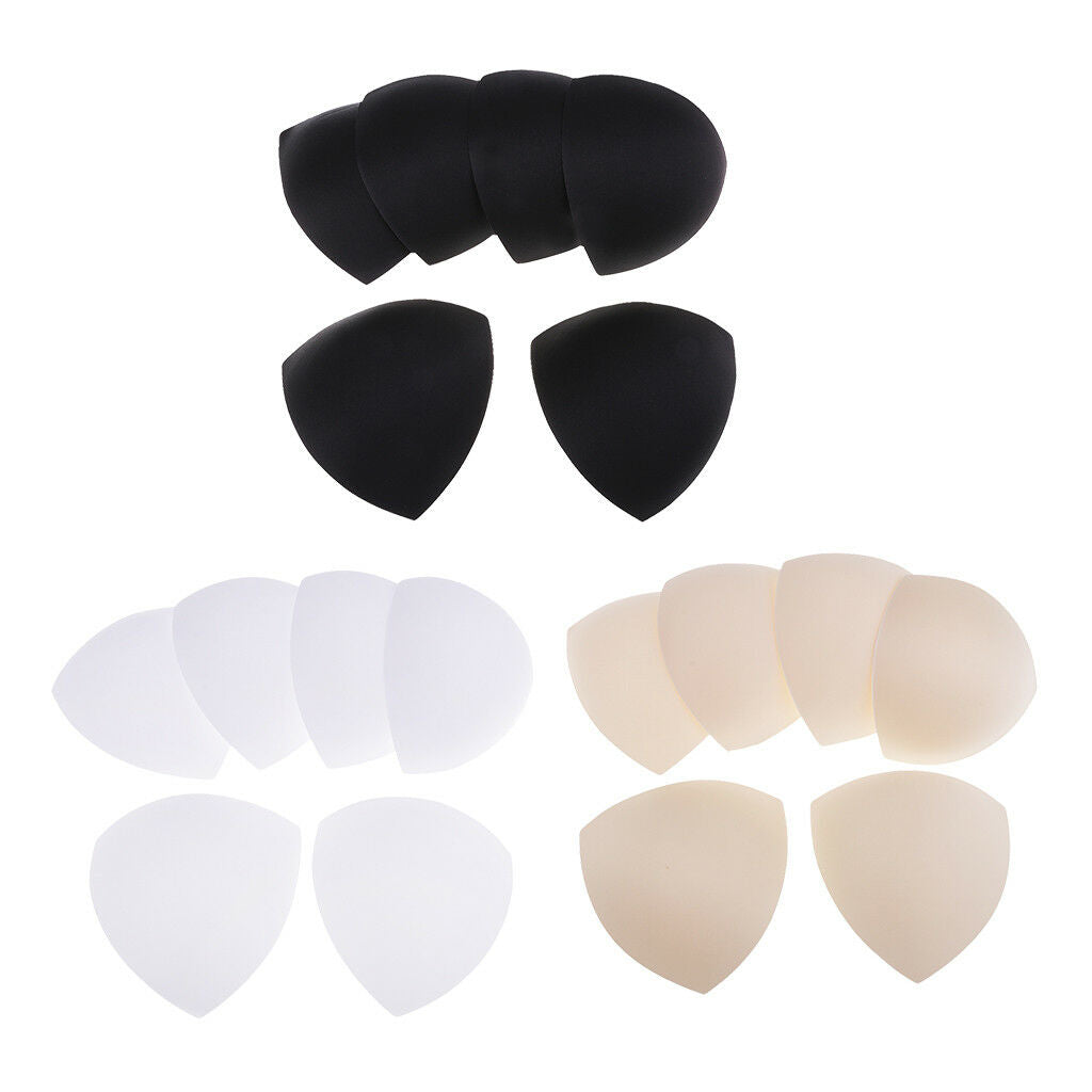 3 Pairs Black Triangle Removable Cups Inserts for Sport Yoga Bra Bikini Pads