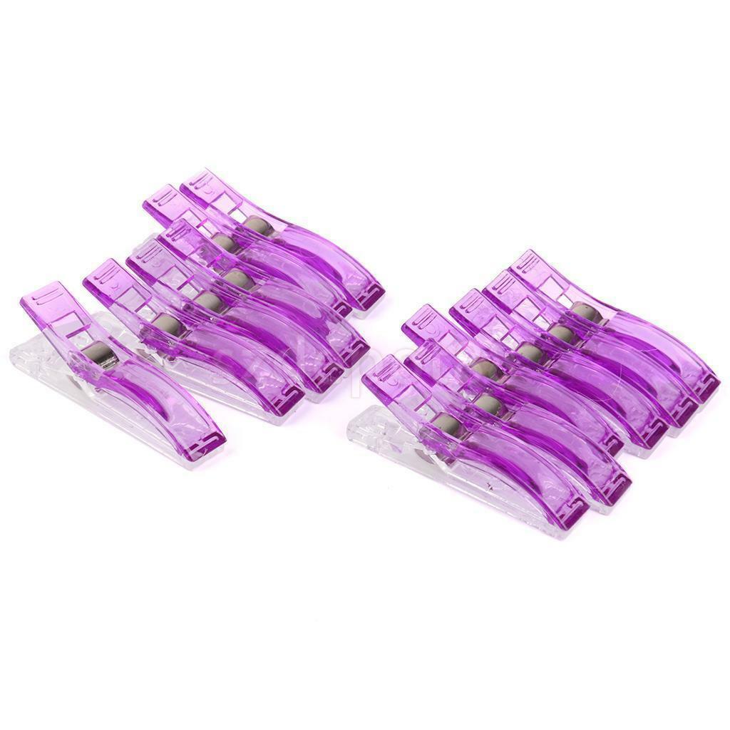 Popular 24 Jumbo Wonder Clips Fabric Clamps for Craft Sewing Quilting Purple、DD