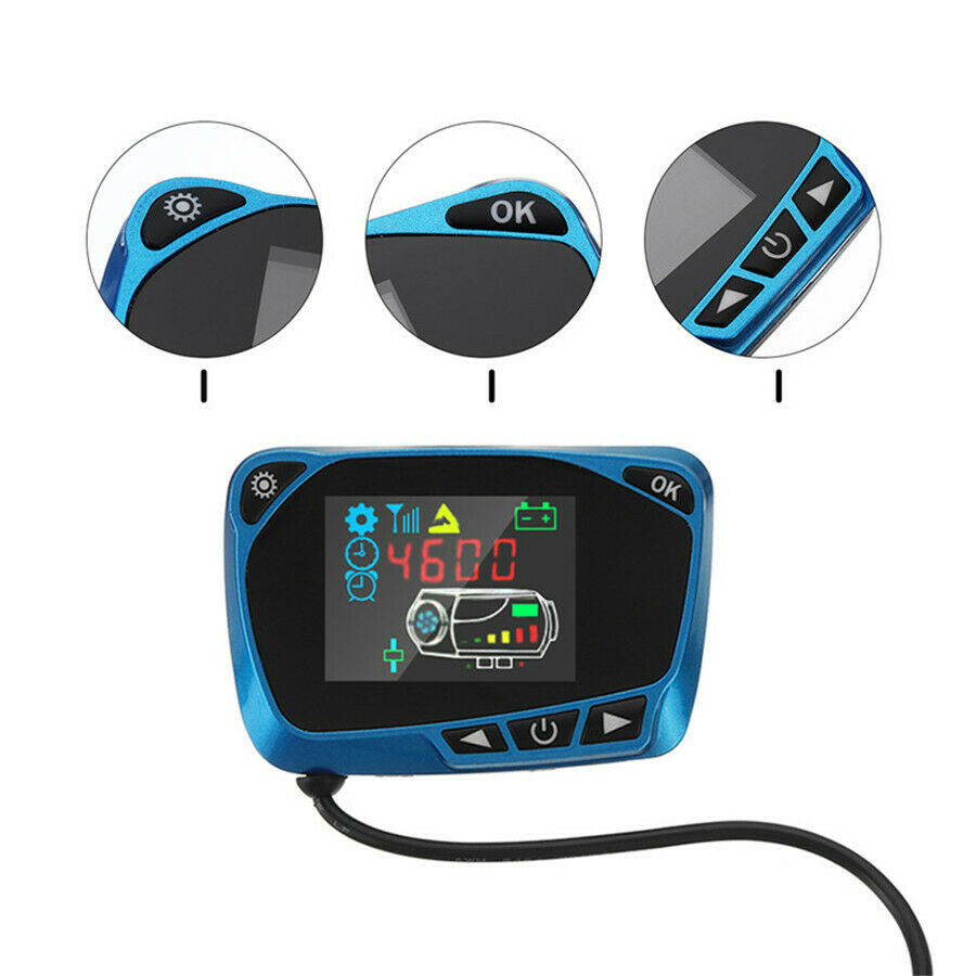 1x Blue LCD 12/24V Car Air Parking Heater Switch Remote Control Setup ON/OFF