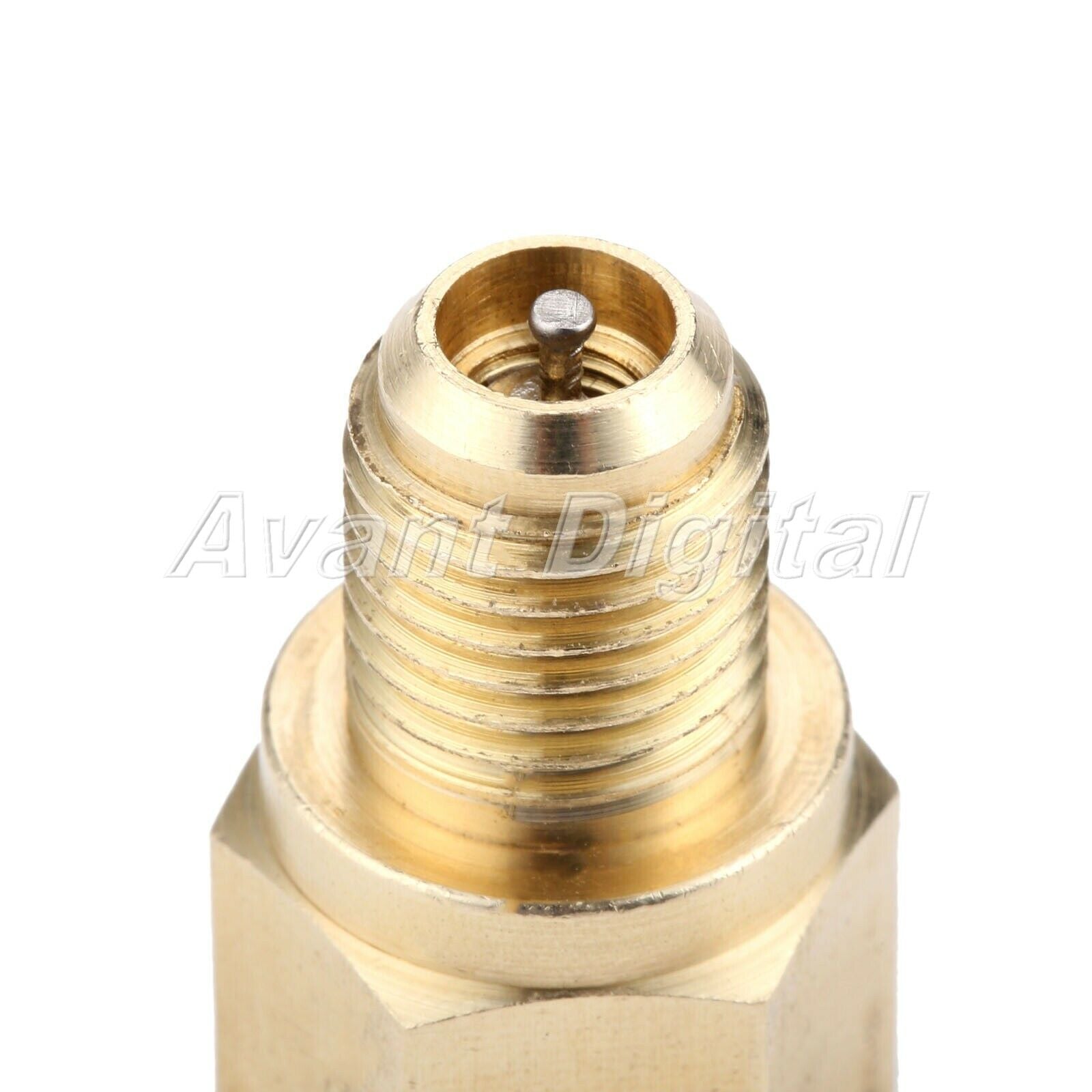 R134a Refrigerant Tank Adapter 1/2'' ACME Female x 1/4'' Male Flare Fitting Hot