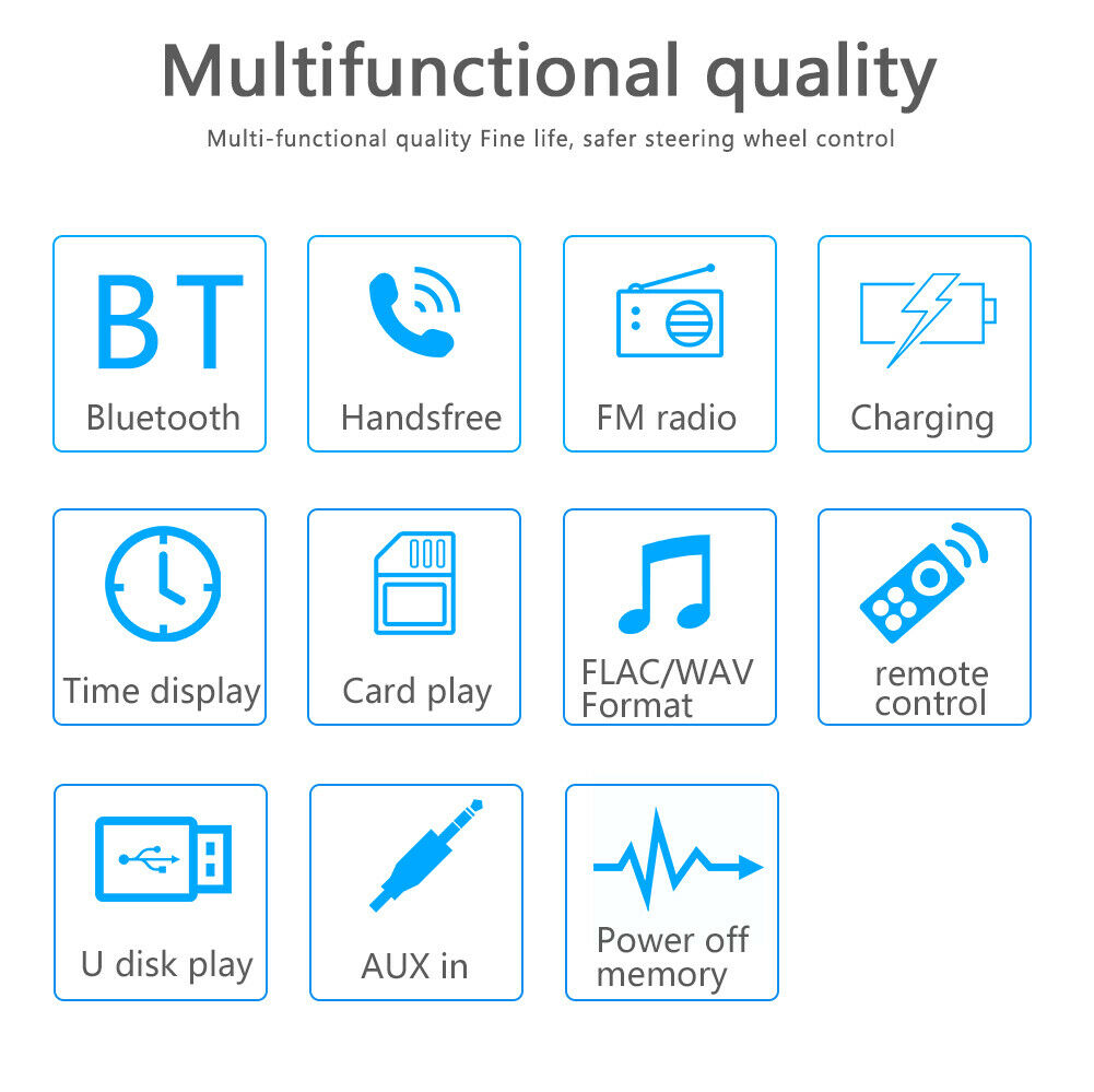 Car Bluetooth MP3 Player In Dash AUX-in Radio Receiver Head Unit LCD Car Player