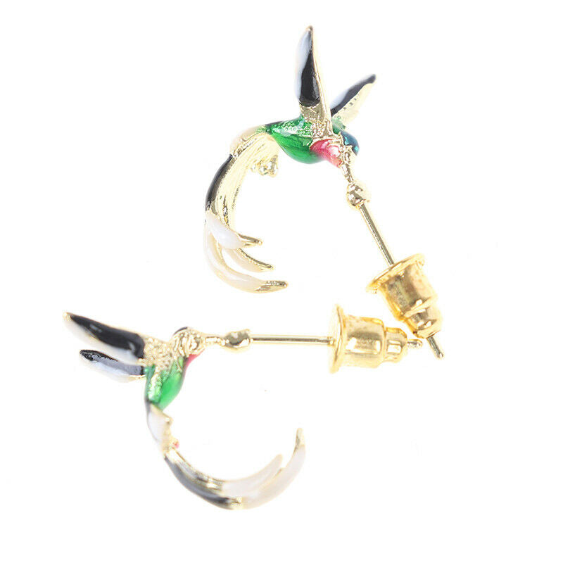 New creative European and American ladies cute hummingbird shape drip ear.l8