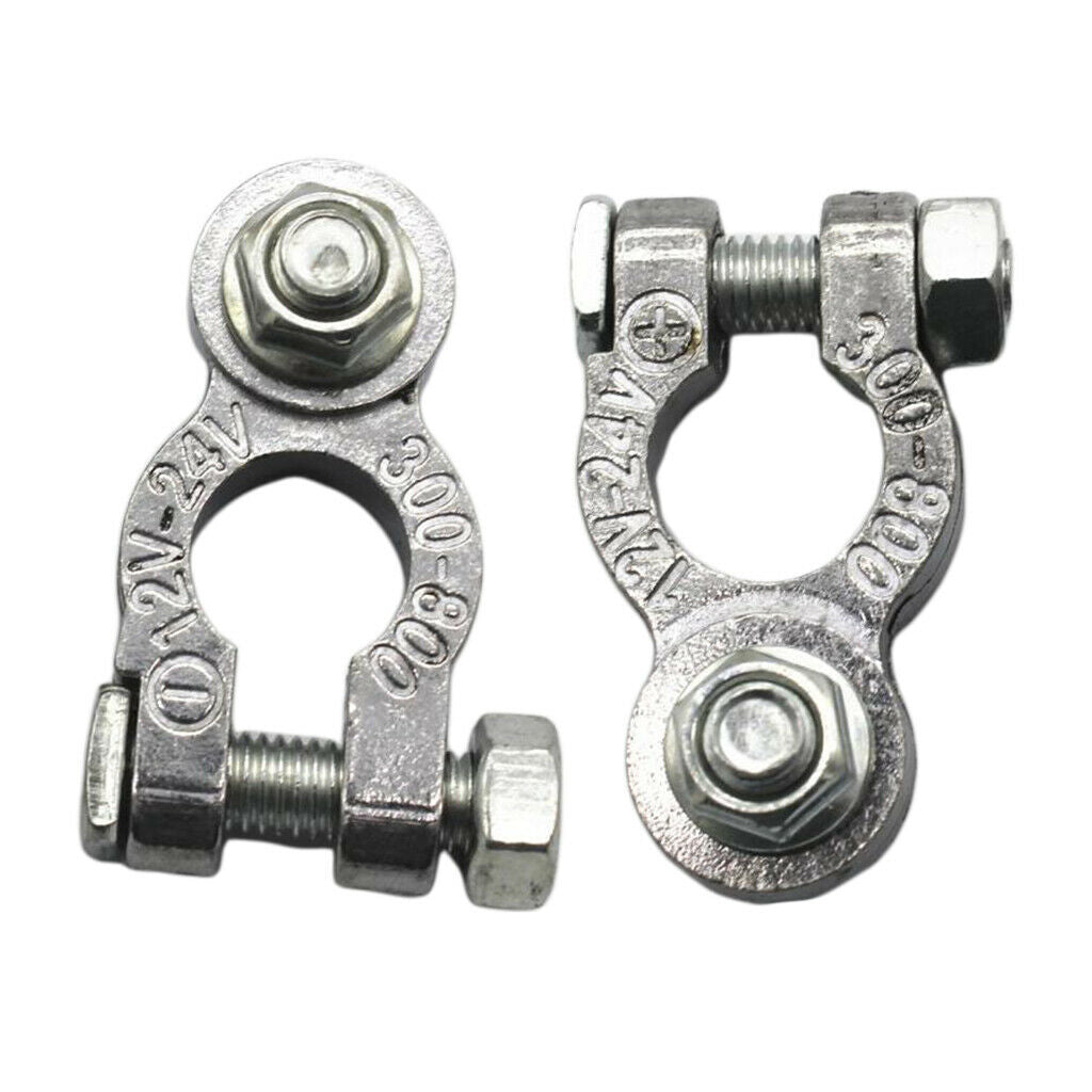 2Pieces 12V Leisure Battery Terminals Connectors Clamps Set Van Caravan