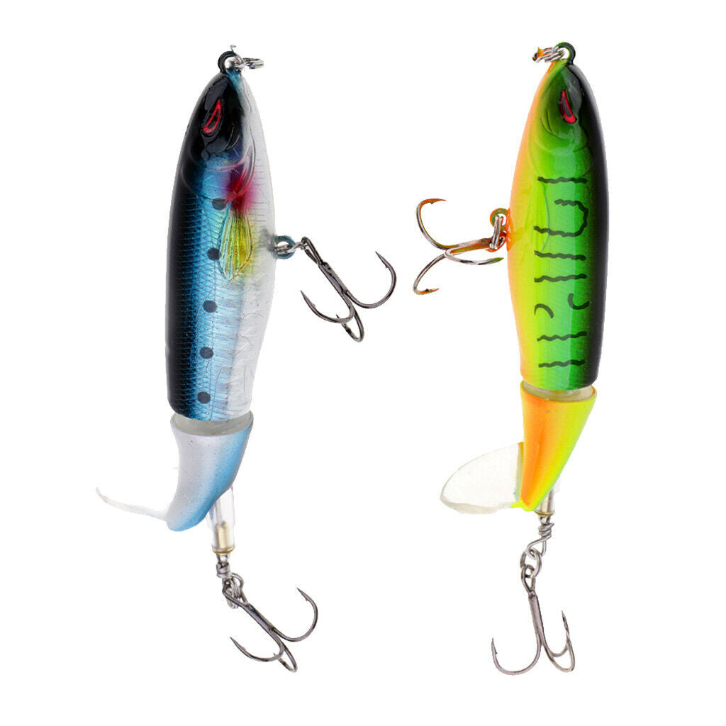 2pcs floating popper fishing lure hard simulation
