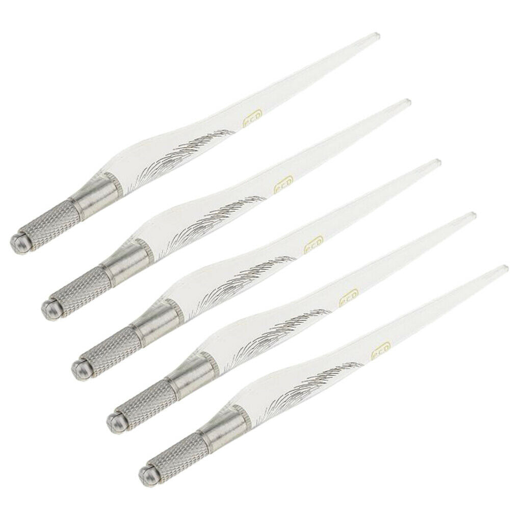 5 x Professional Manual Microblading Tattoo Pen For Eyebrow Permanent Makeup