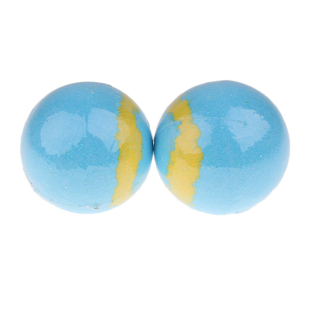 2 Pieces 100g Women Bubble Bath Salt Essential Oil Bomb Balls Blue
