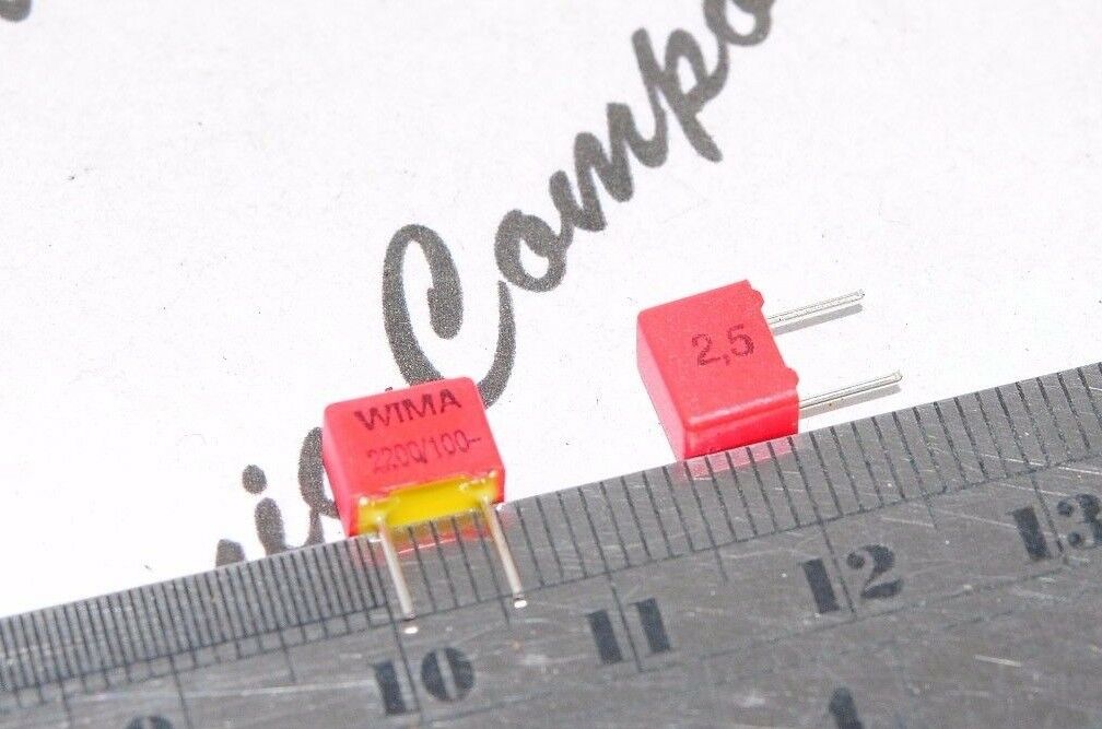 10pcs-WIMA FKP2 2200P (2200pF) 100V 2.5% pitch:5mm Capacitor FKP2D012201D00HSSD