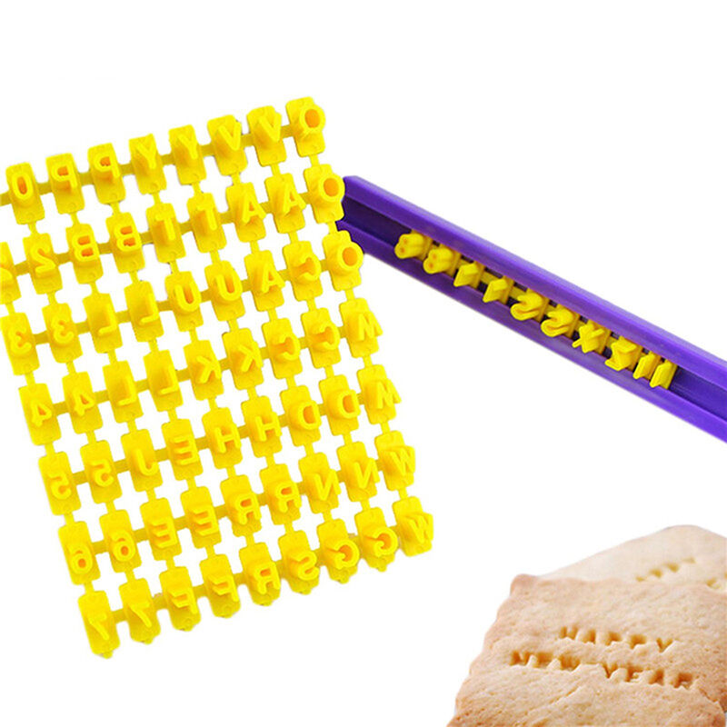 Alphabet Letter& Number Fondant Cookie Cutter Mold Cake Embosser Mould .l8