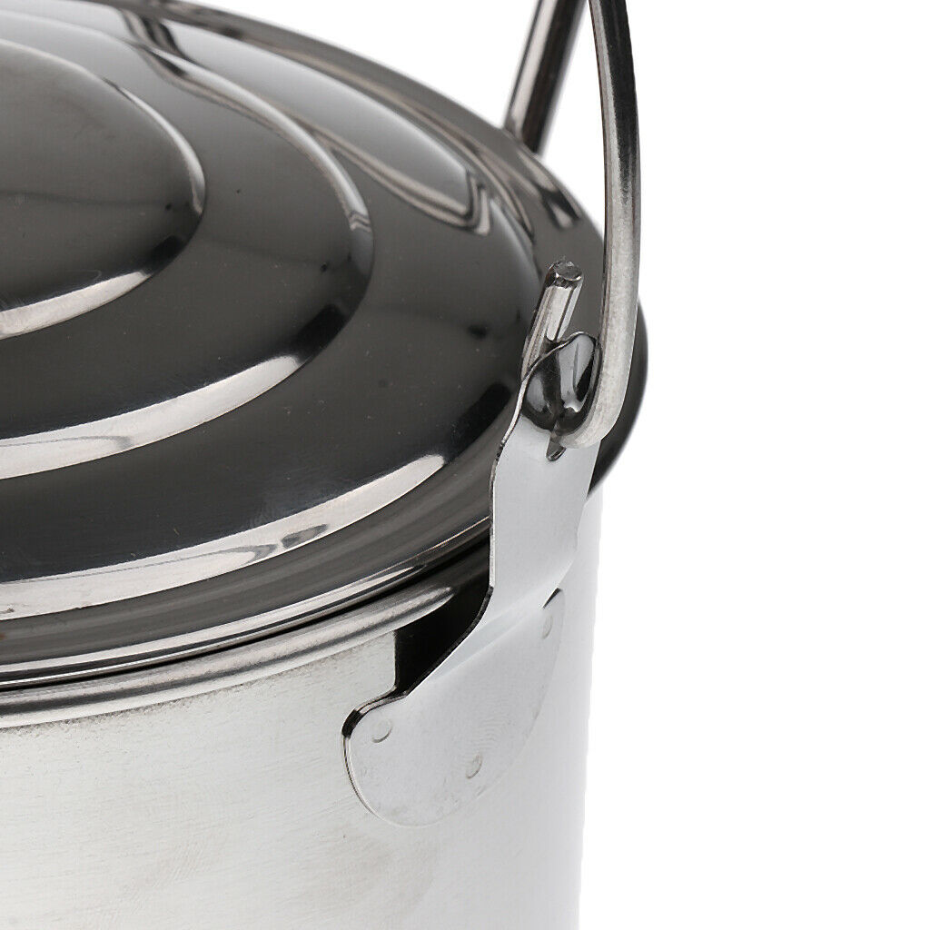 2000ml Stainless Steel Camping Water/Tea Kettle Coffee Pot Fishing Travel