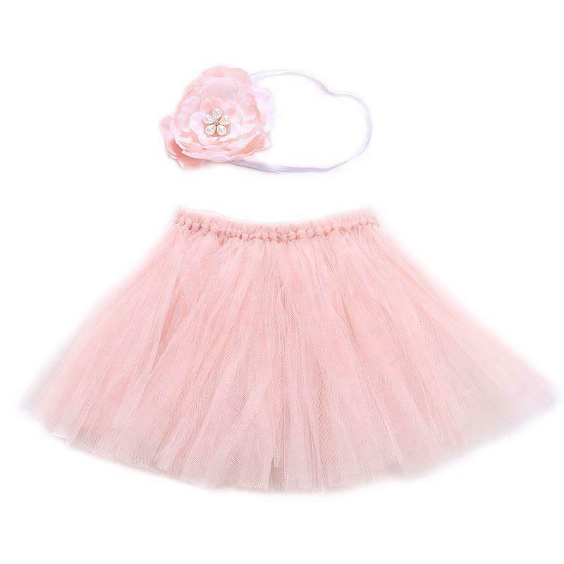 Cute Toddler Newborn Baby Girl Tutu Skirt & Headband Photo Prop Costume Outfit