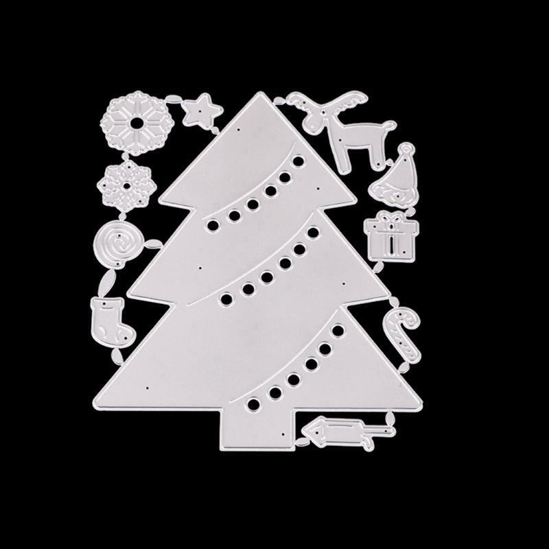 Christmas Tree Elk Metal Cutting Dies Stencil DIY Scrapbooking Album Paper Card