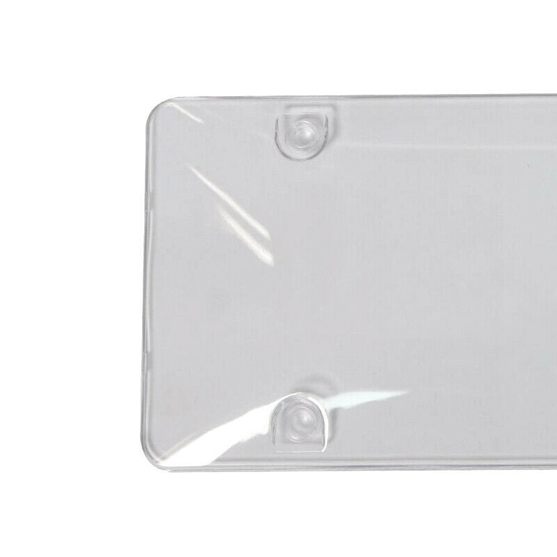 2PCS 6x12â€˜â€™ novelty Clear Flat License Plate Cover Shield Plastic Tag Protector