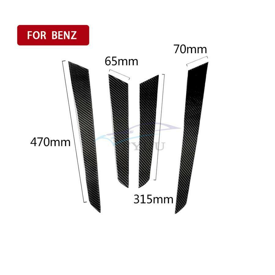 4Pieces Car Stylish Interior Door Panel Stickers For 2007-2013 Benz C Class W204
