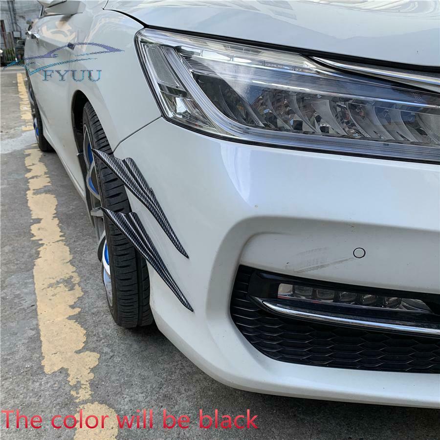 4Pcs Sport Style Car Front Bumper Fins Spoiler Wing Lip Body Splitter Canards