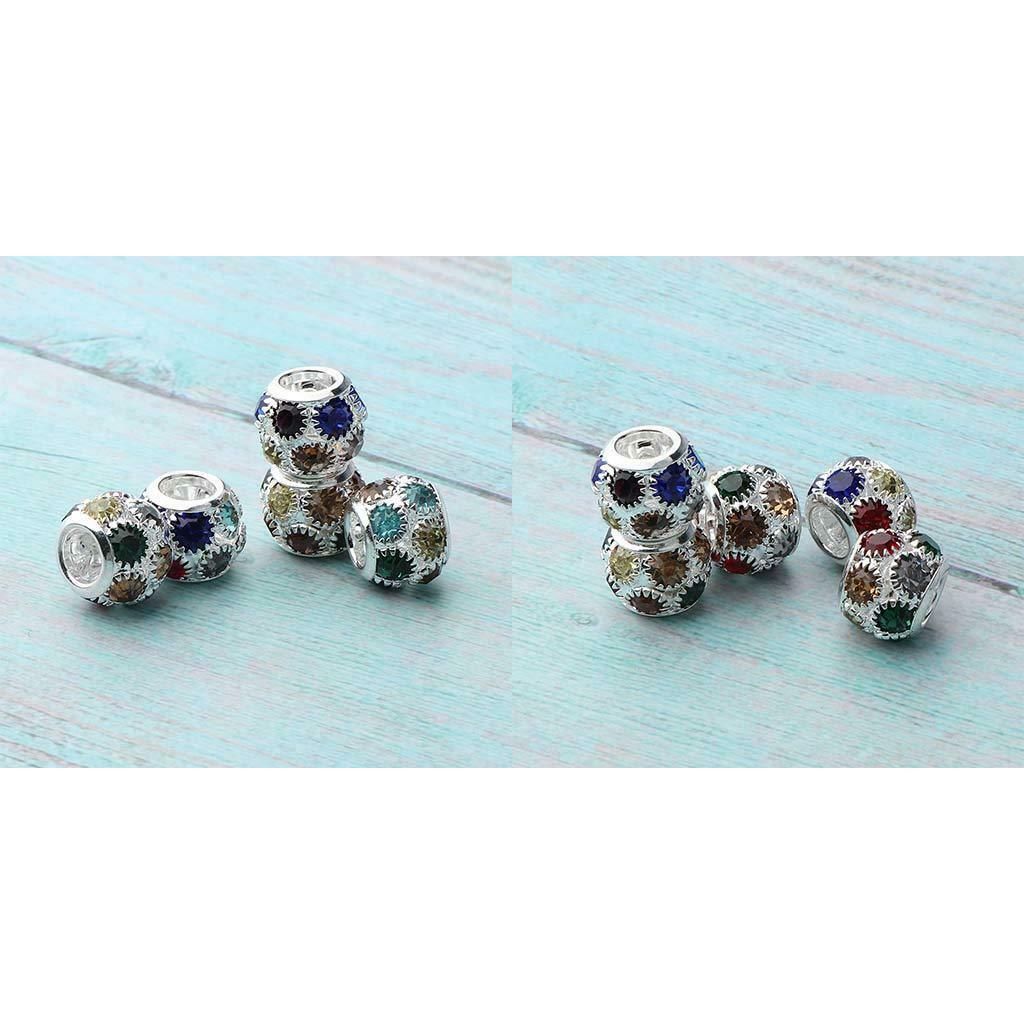 10pcs Dreadlock Hair Beads Hair Braid Pins Rings Cuff Clips Jewelry Colorful