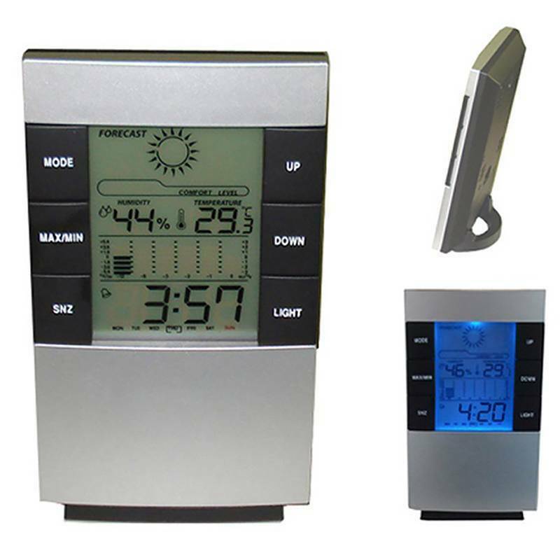 Simple Digital Electronic Weather Alarm Clock Home Room Temperature Hygrometer!