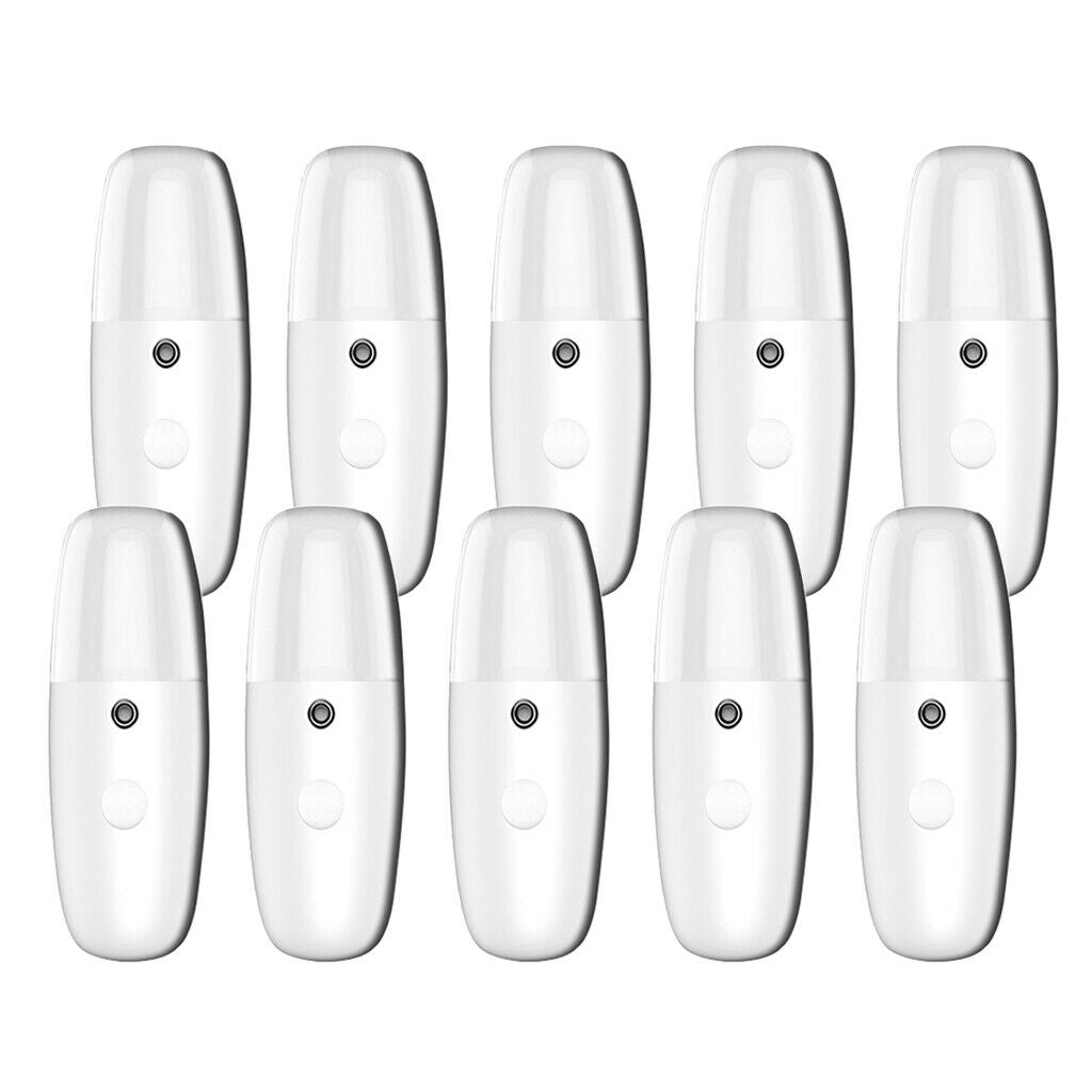10x Handy Water Facial Mister 1oz Skincare Hydrating Nano Face Sprayer White