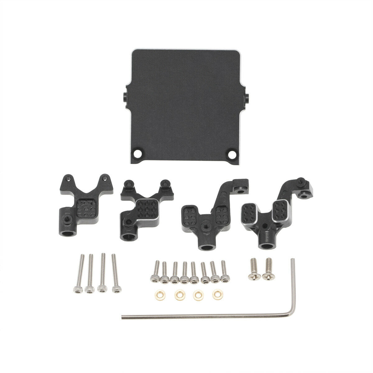 For Racing Axial SCX24 Aluminum Front & Rear Adjustable Shock Towers Black 1 Kit