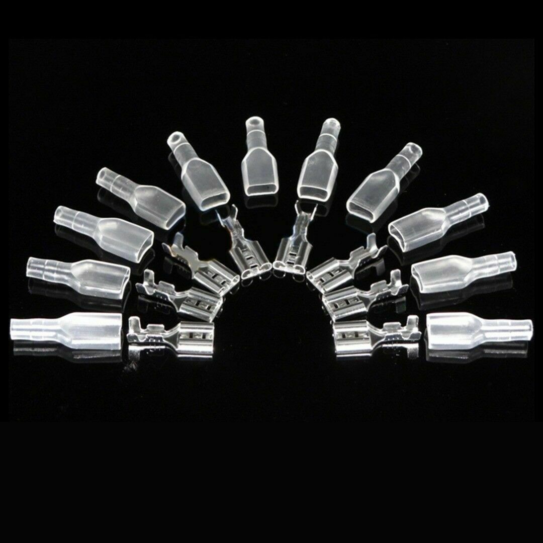 120Pcs 2.8/4.8/6.3mm Crimp Insulating Terminal Female Spade Connector Sleeve Kit