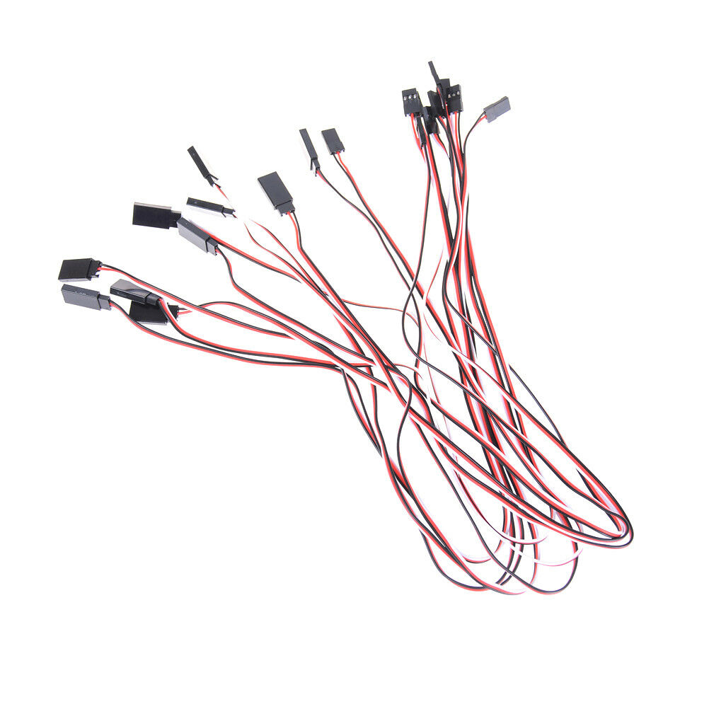 10Pcs 50cm Servo Extension Cord Cable Lead Wire JR 50cm 26AWG  Fx