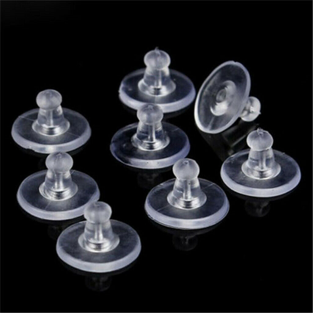 150 pcs Heavy Duty Rubber Earring Backs Stoppers Sleeves Holders Nut Sili.l8