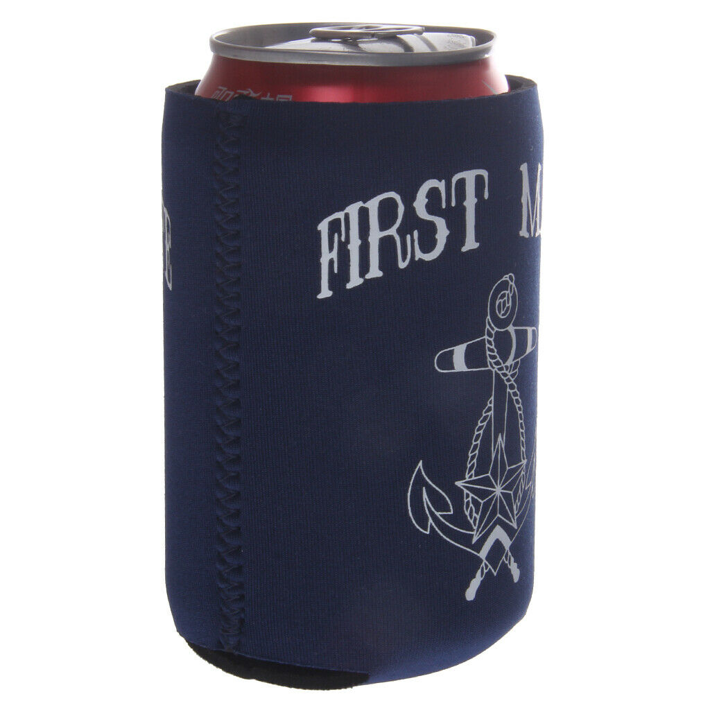 2pcs CAPTAIN FIRST MATE Beer Tin Can Cooler Sleeve Holder