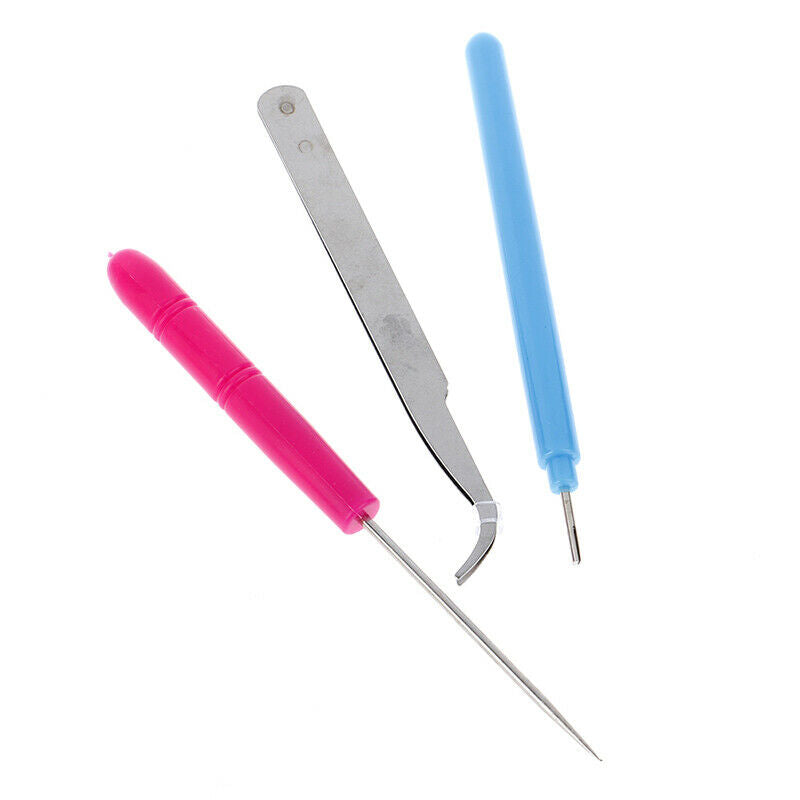 3xPaper DIY Set Quilling Paper Tools Tweezer Needle Pins Slotted Pen Tool.l8