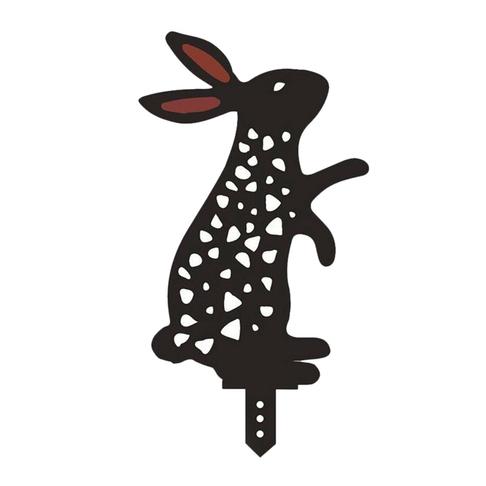 Rabbit Stakes Silhouette Black Cute Stake Decorative for Country Signs