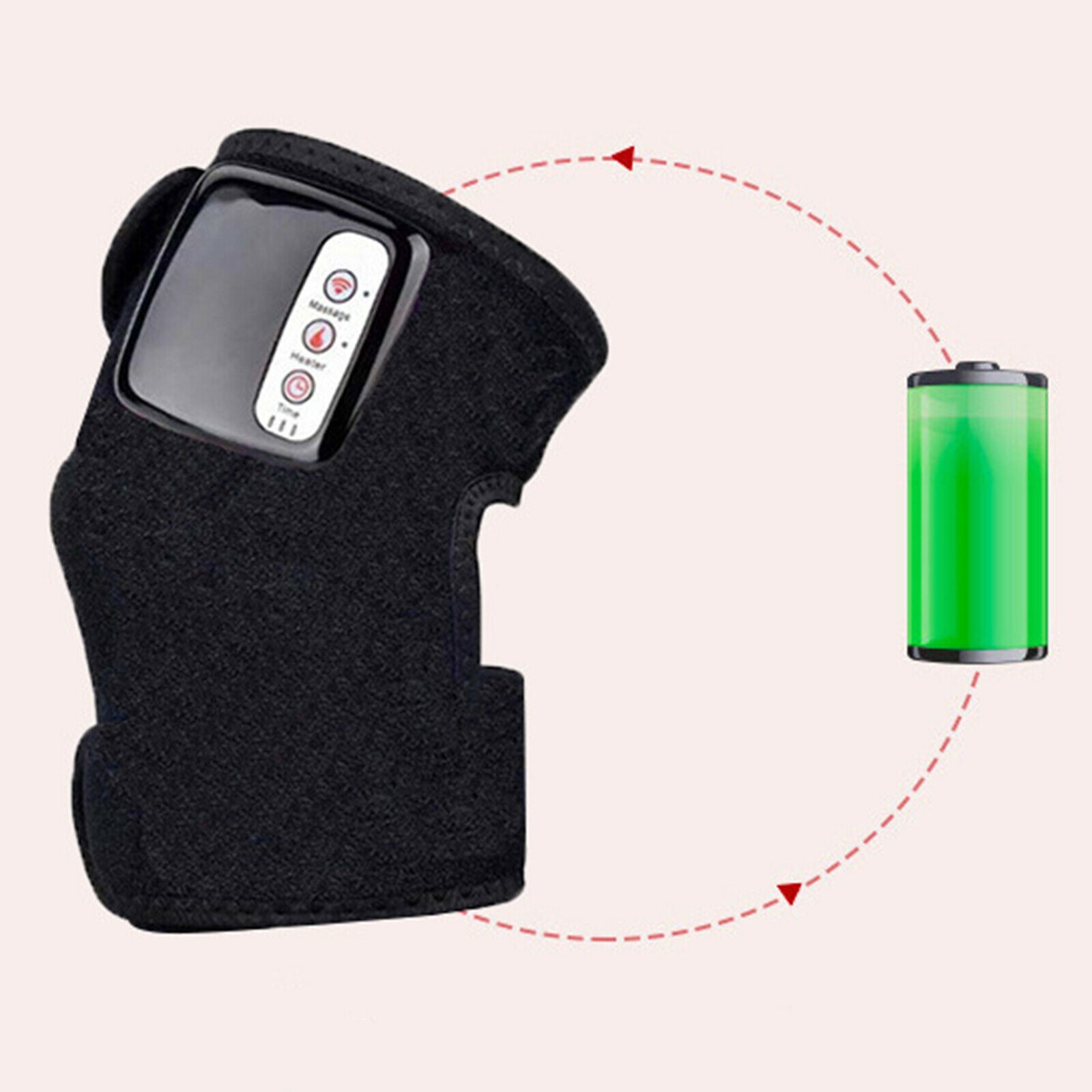Electric Vibration Wireless Rechargeable Knee Massager Joint for UK Plug