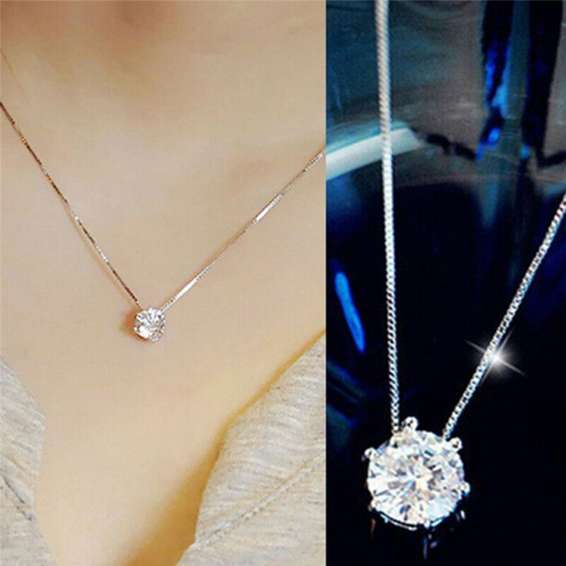 Trendy Zircon Rhinestone Choker Pendant Chunky Statement Chain Necklac Je.l8