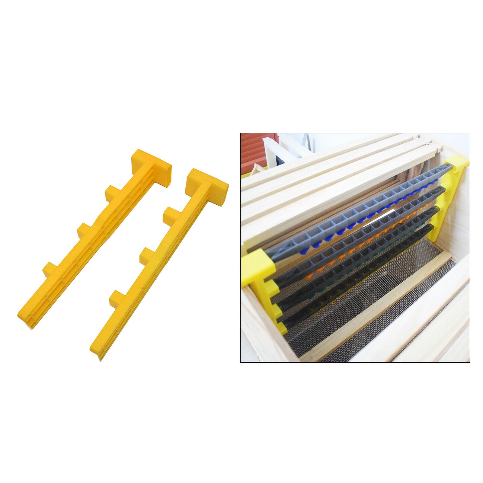 2/Set Plastic Honey Bee Hive Frame Rack Bracket Spacer Stand Tool Equipment