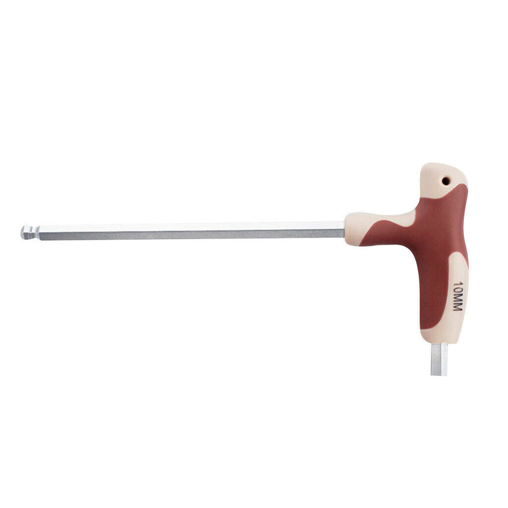 Steel Support Metric 10mm T Handle Type Allen Wrench Screwdriver Ball End
