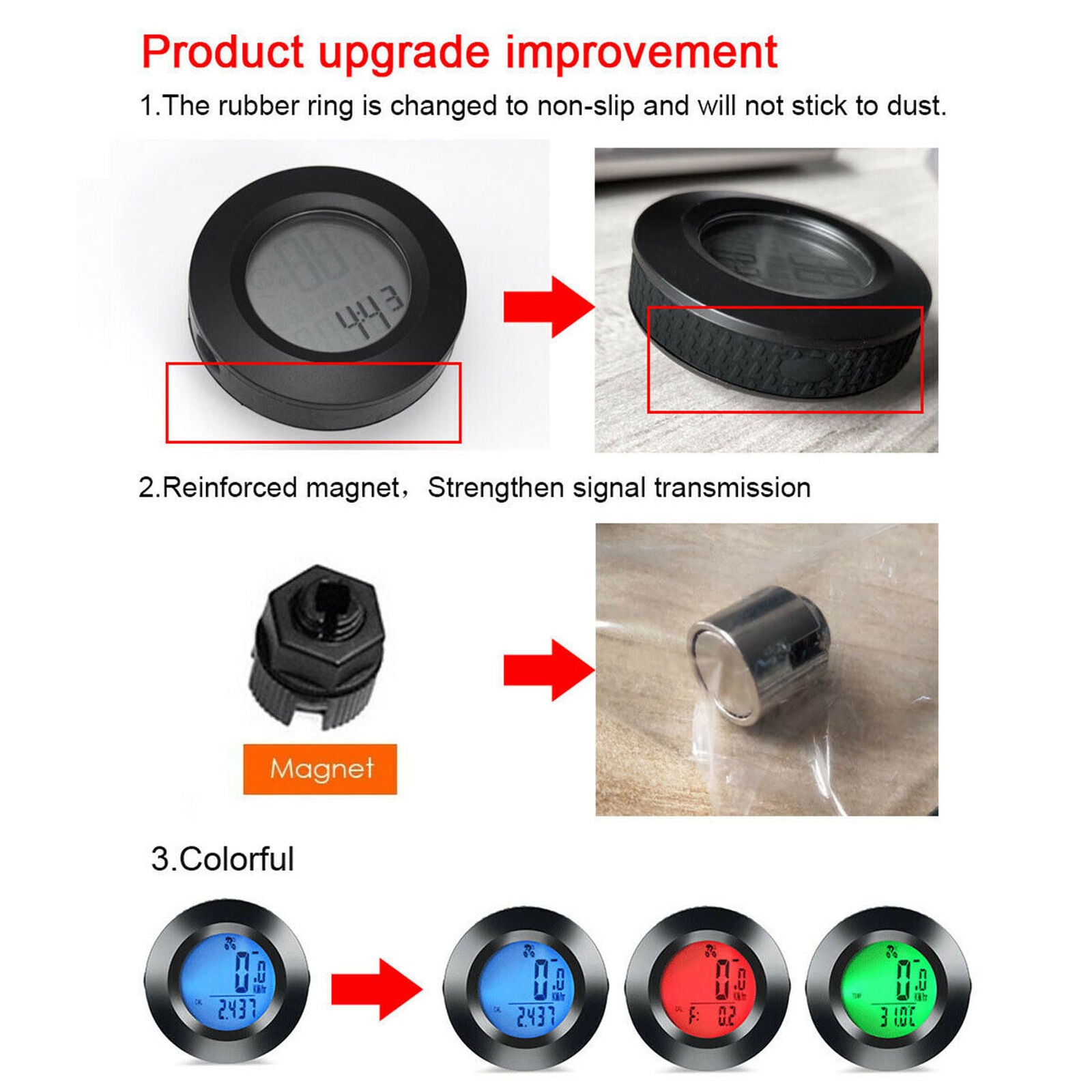 Bike Wireless Bicycle Computer Speedometer Odometer Waterproof Cycling Luminous
