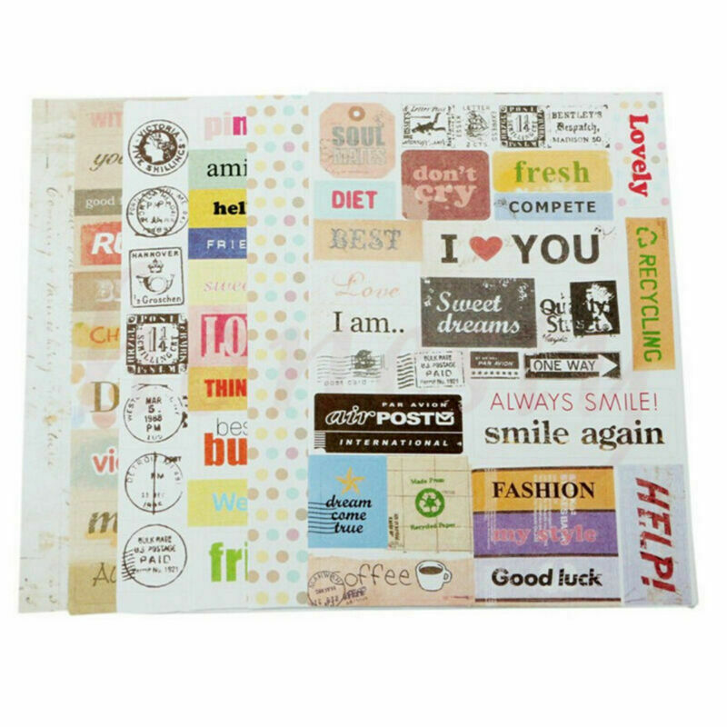 6pcs/set Retro DIY Calendar Paper Stickers for Scrapbooking Diary Planner Sticky