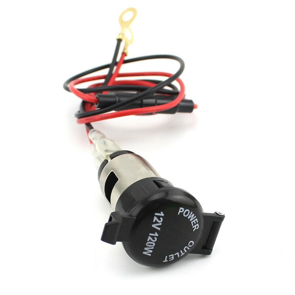 Waterproof Socket Adapter Charger 12V Power Supply Accessory Wire Fuse for Auto