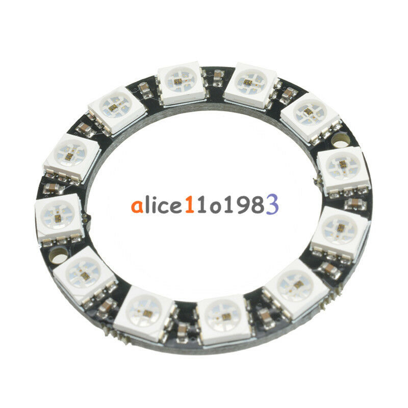 5Pcs RGB LED Ring 12Bit WS2812 5050 RGB LED + Integrated Drivers For Arduino