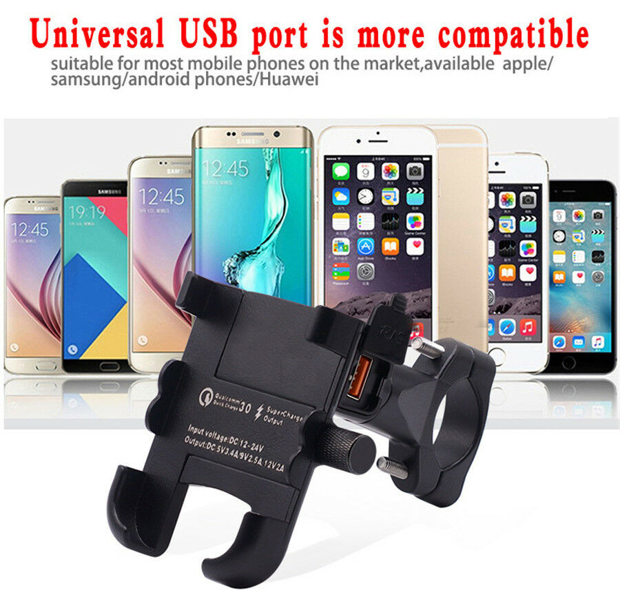 waterproof QC3.0 fast charge multi-function phone holder mirror holder bracket