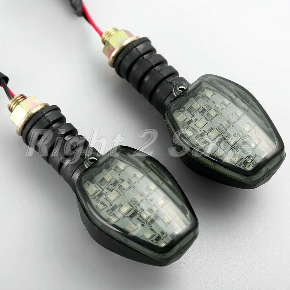 10mm Universal Motorcycle Clear Lens Yellow LED Sidemarker Turn Signal Indicator